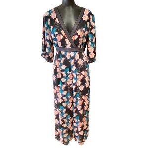 NEW Anthropologie x Blank London Floral Print Jumpsuit Size Small Petite